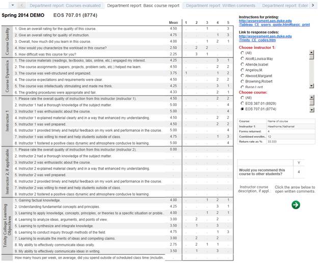 Introduction to Course Evaluations in Tableau A User’s Guide Duke